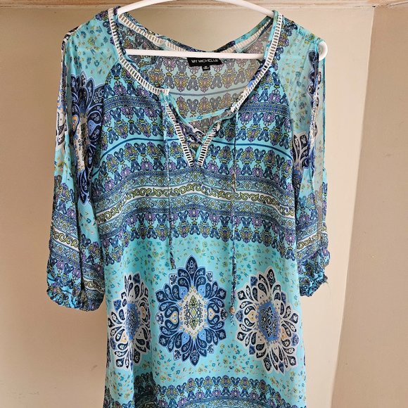 Bohemian Polyester Festival Dress - Picture 1 of 9